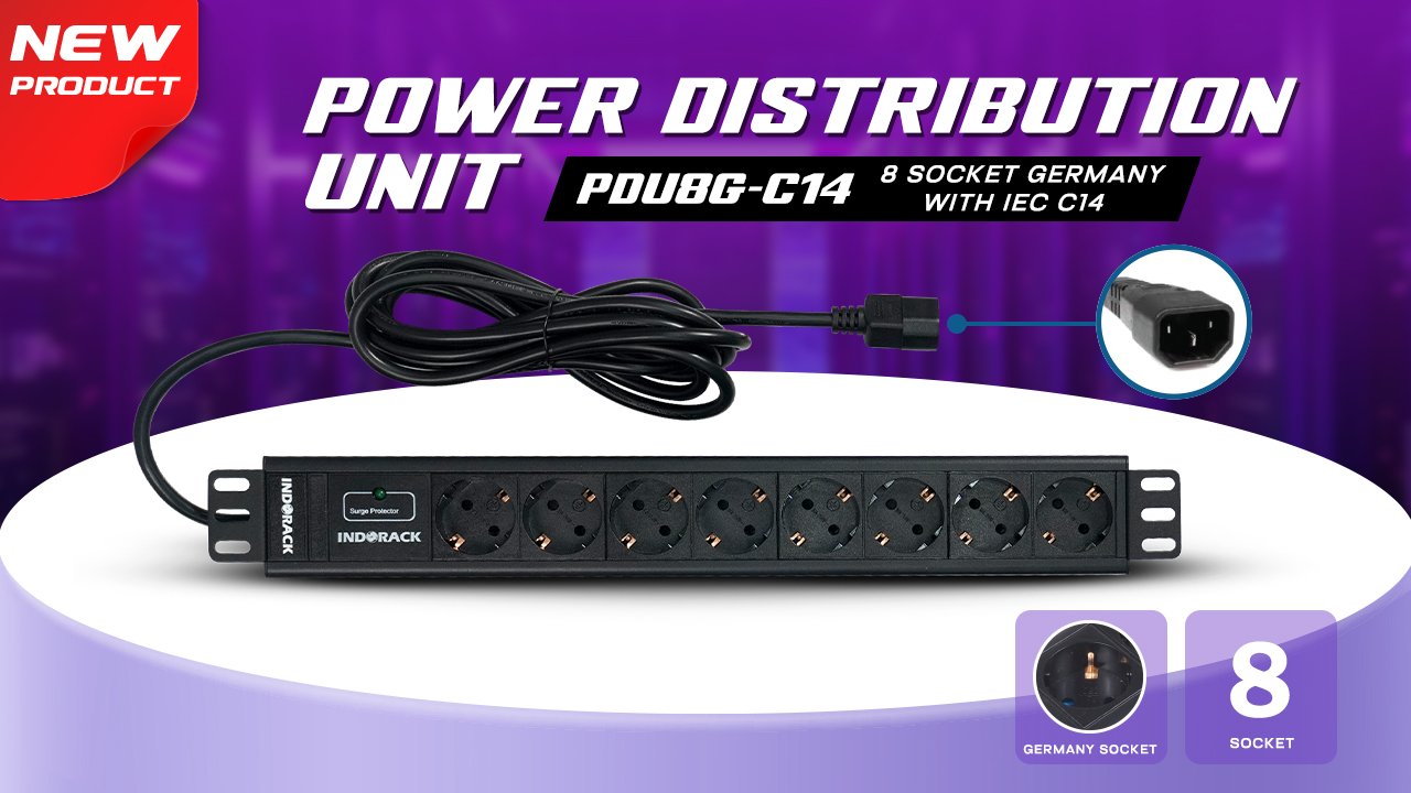 Power Distribution Unit 8 Outlet Socket Germany With IEC C14 – PDU8G-C14