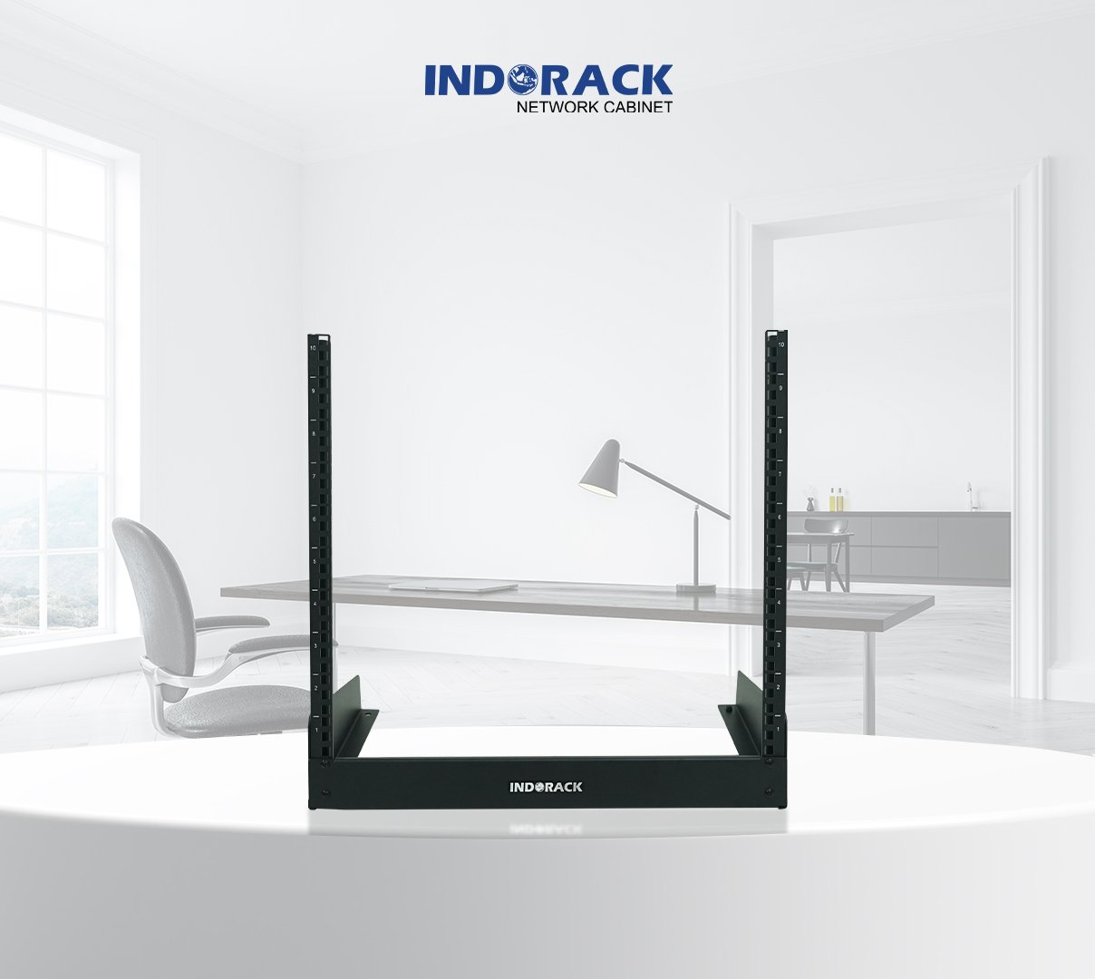 desktop-open-rack-indorack-10u-19-inch-depth-292mm-dor10-gambar-0