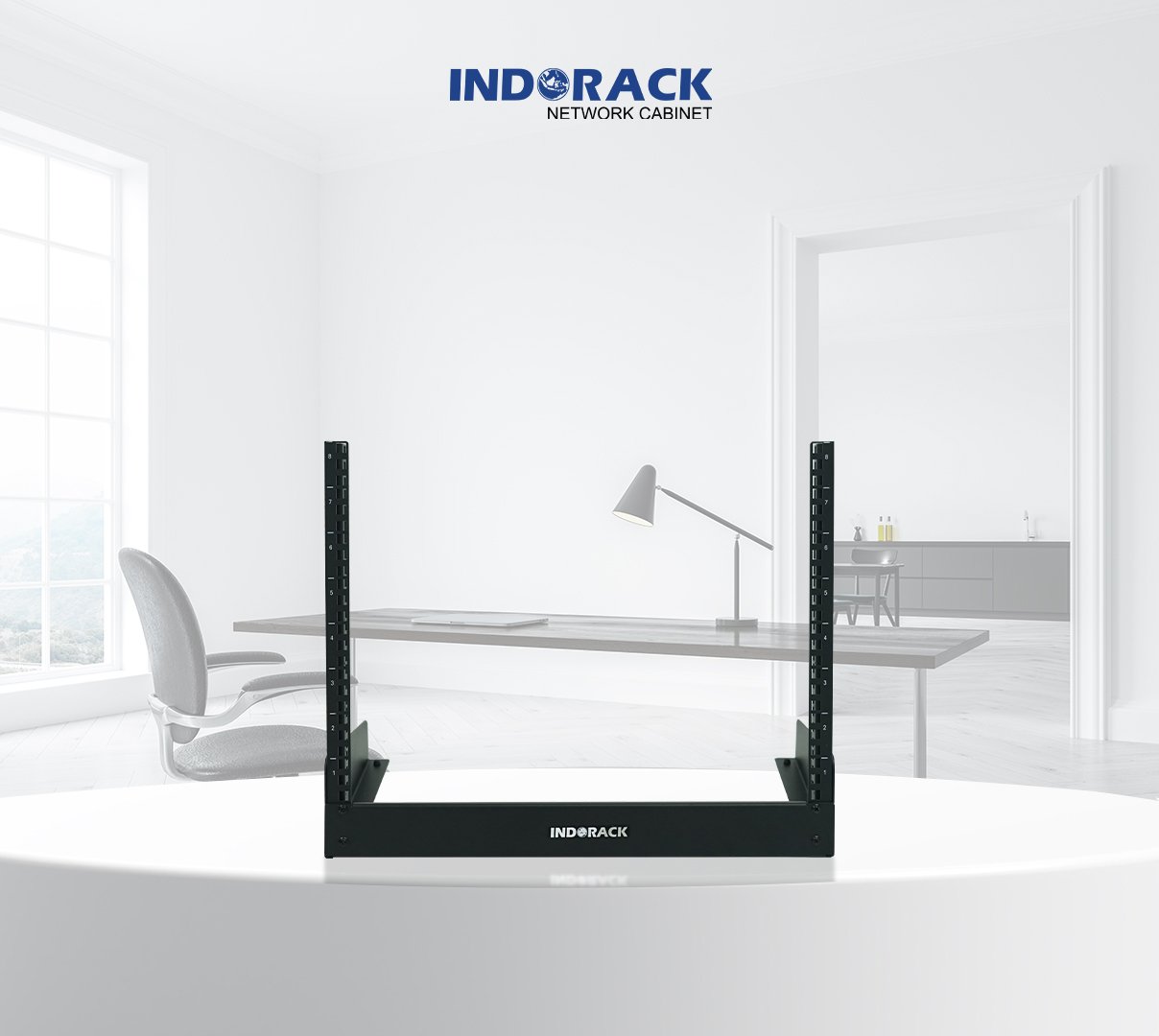 desktop-open-rack-indorack-8u-19-inch-depth-292mm-dor08-gambar-0