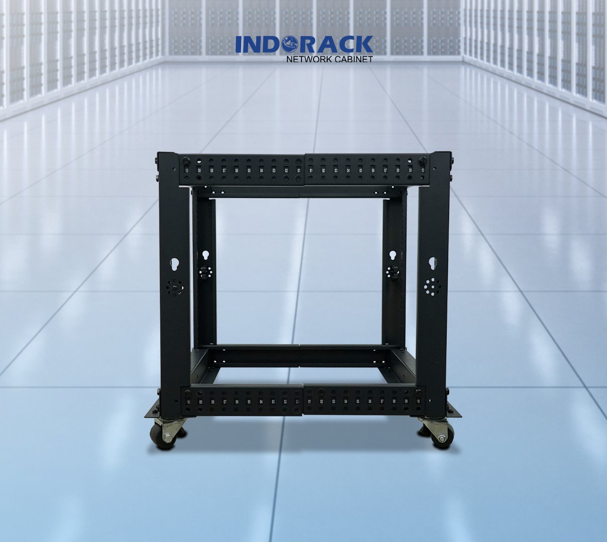 open-frame-indorack-10u-19-inch-depth-664mm-1120mm-of10-gambar-0