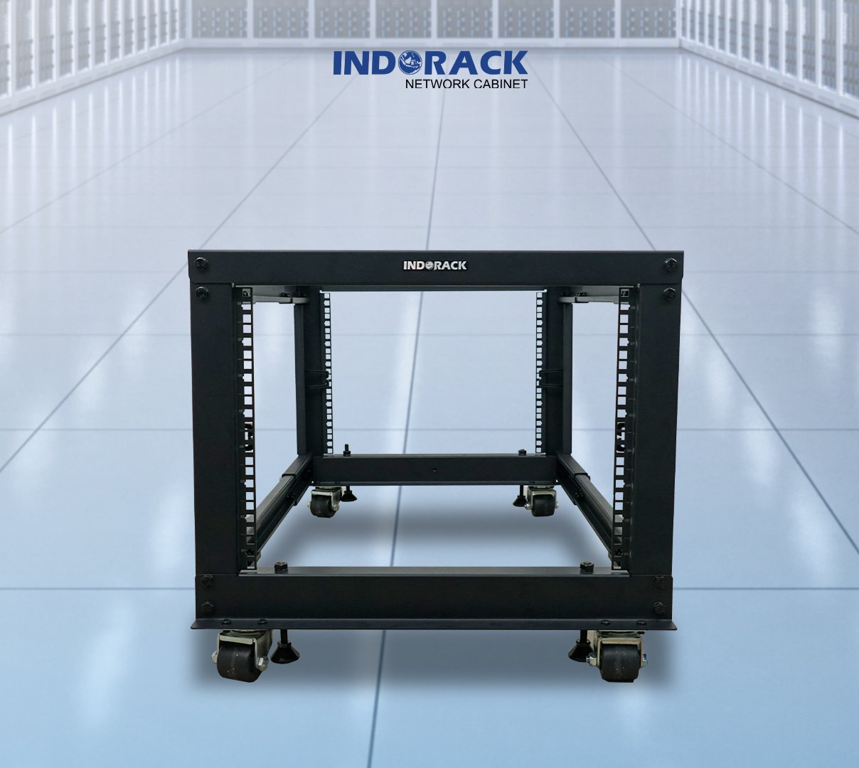 open-frame-indorack-8u-19-inch-depth-664mm-1120mm-of08-gambar-0