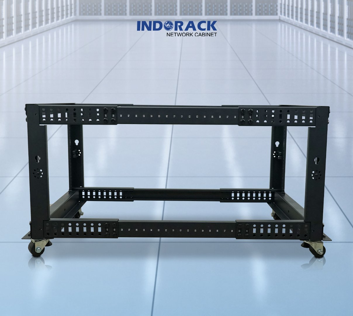 open-frame-indorack-8u-19-inch-depth-664mm-1120mm-of08-gambar-1