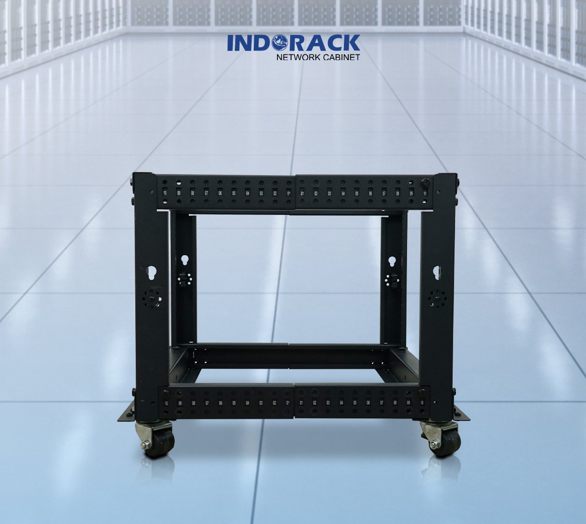 open-frame-indorack-8u-19-inch-depth-664mm-1120mm-of08-gambar-2