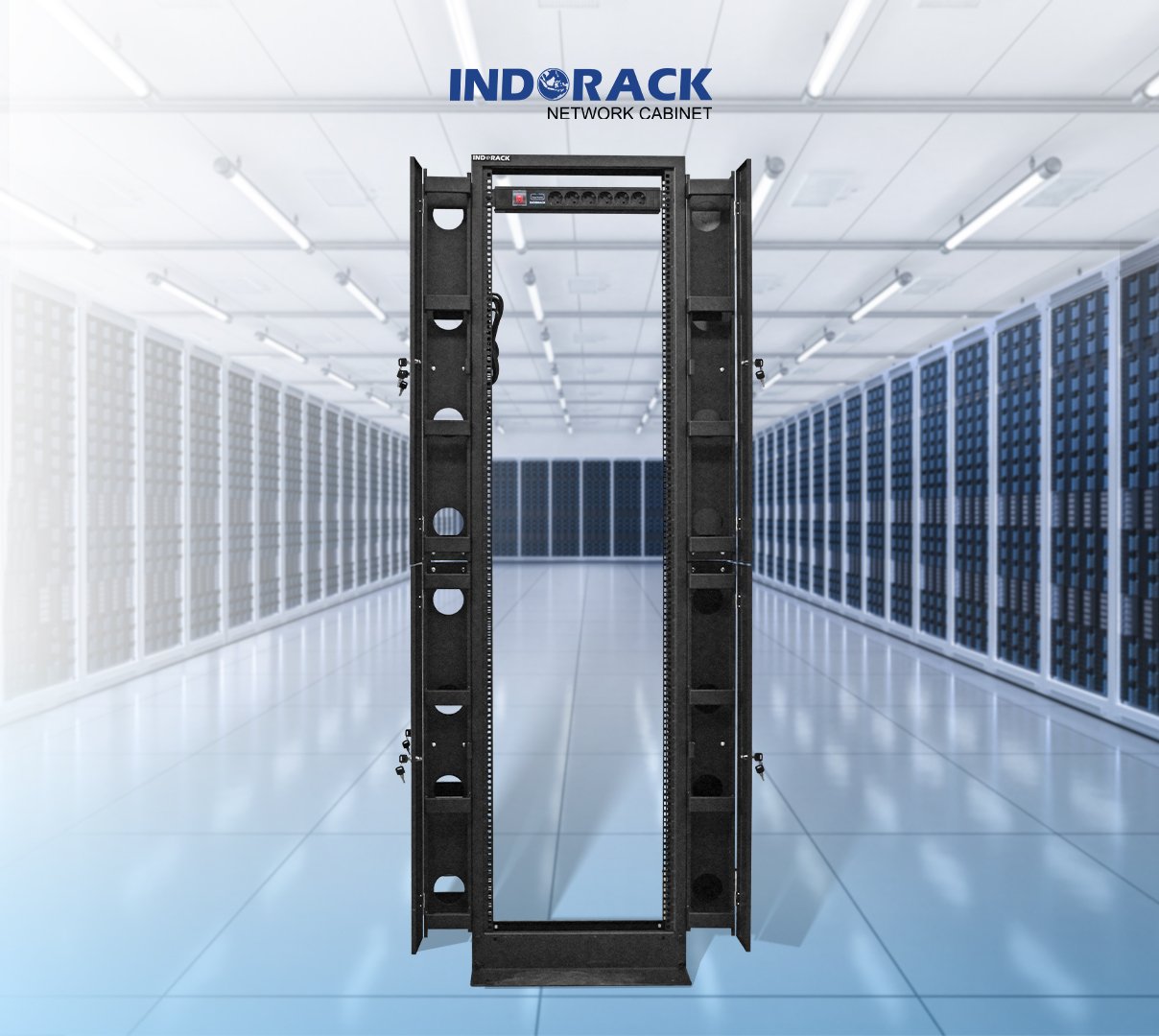 open-rack-cyber-indorack-45u-19-inch-depth-562mm-orc45-gambar-0