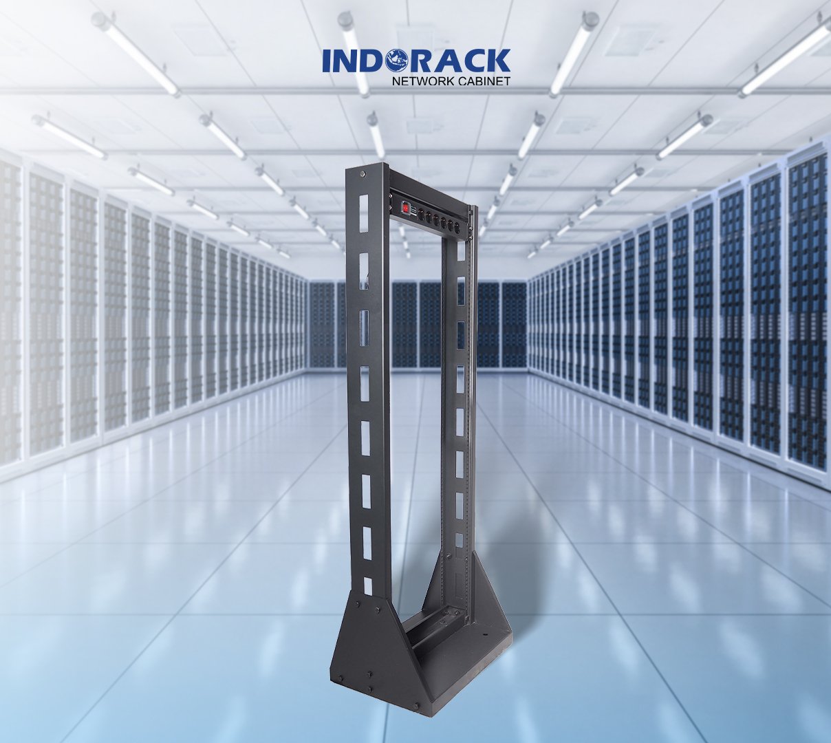 open-rack-indorack-32u-19-inch-depth-400mm-or32-gambar-1