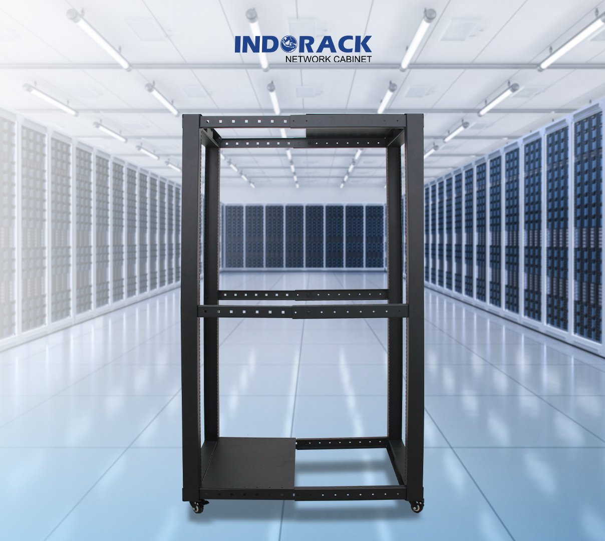 open-rack-post-indorack-32u-19-inch-depth-600mm-900mm-orp32-gambar-1