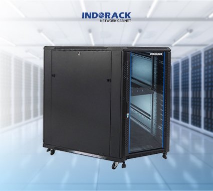 rack-server-indorack-27u-standing-close-rack-19-inch-depth-1150mm-single-glass-door-ir11527g-gambar-1