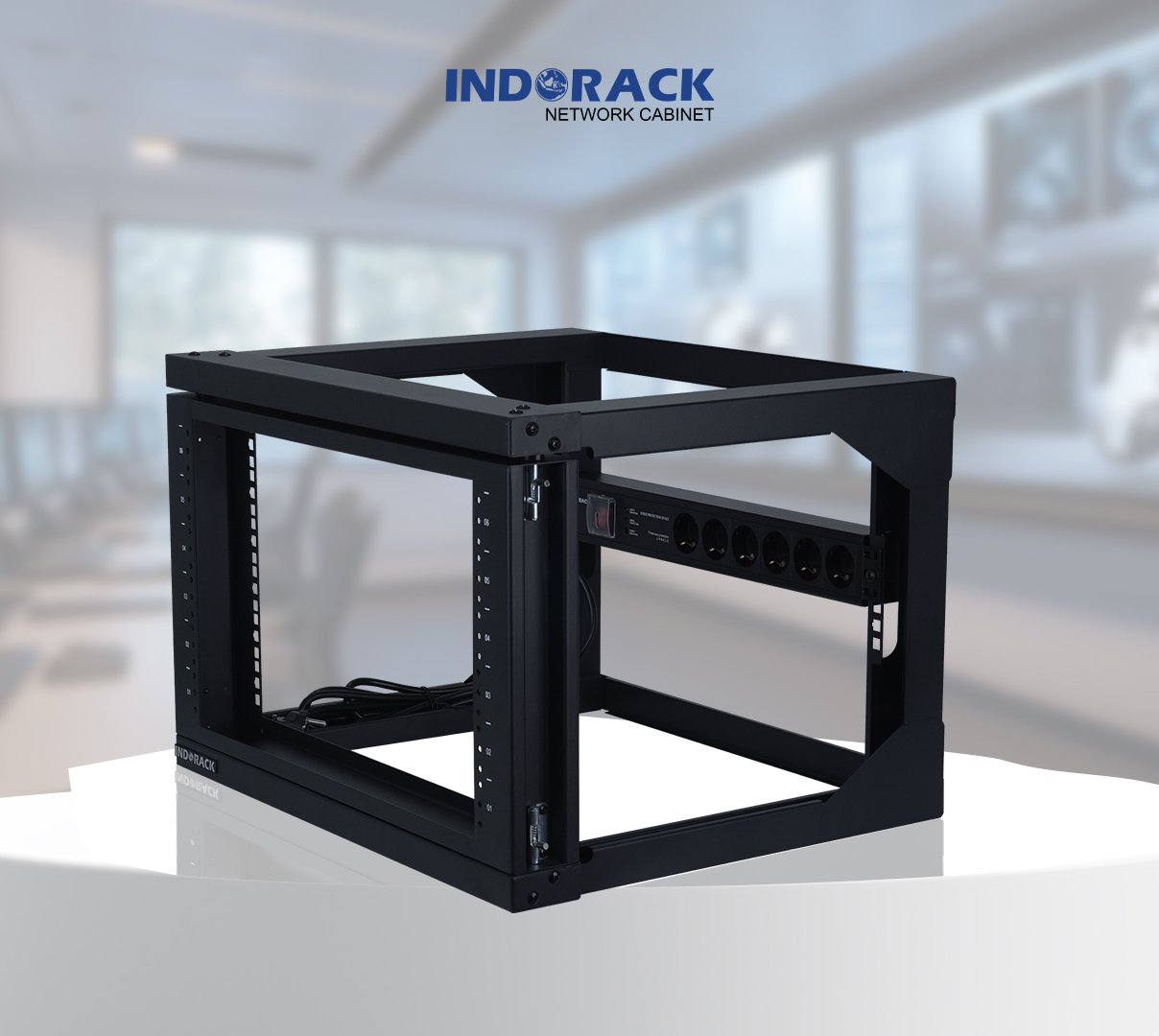 wallmount-frame-double-indorack-6u-19-inch-depth-450mm-wfd4506-gambar-0