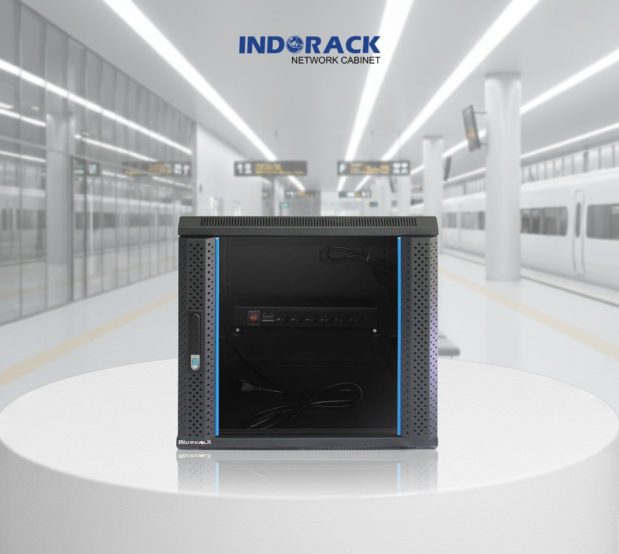 wallmount-rack-indorack-10u-19-inch-depth-450mm-single-glass-door-wir4510s-gambar-0