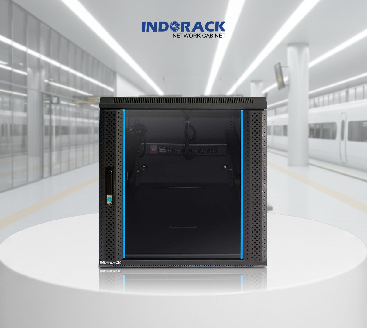 wallmount-rack-indorack-12u-19-inch-depth-600mm-single-glass-door-wir6012s-gambar-0
