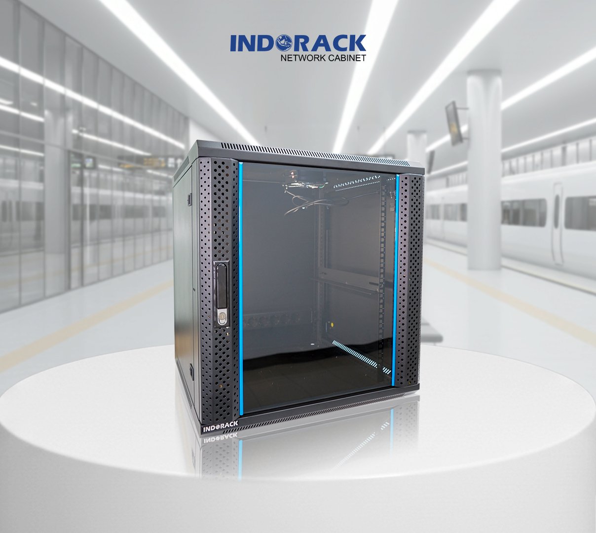 wallmount-rack-indorack-12u-19-inch-depth-600mm-single-glass-door-wir6012s-gambar-2