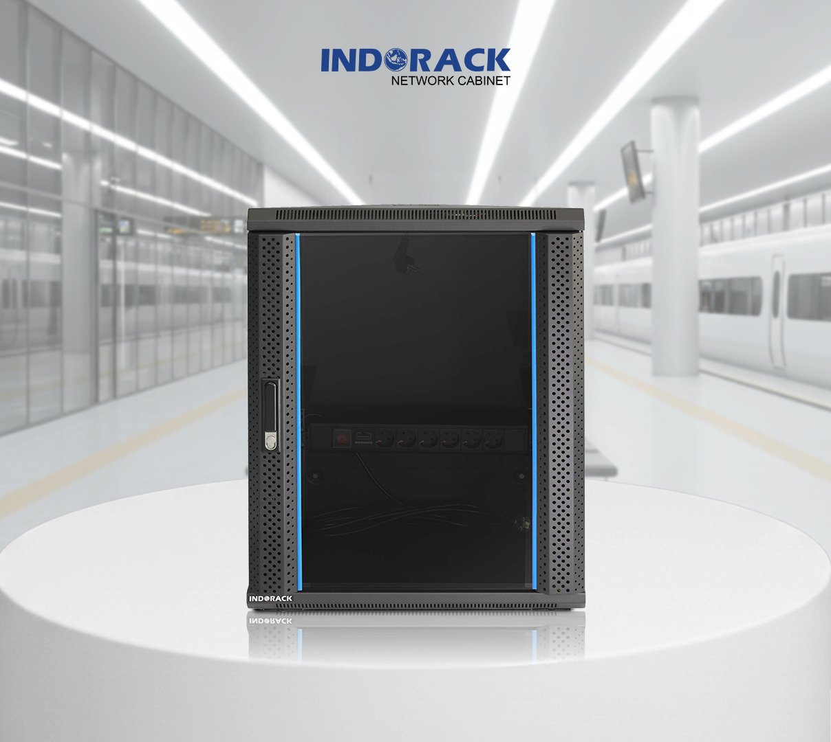 wallmount-rack-indorack-15u-19-inch-depth-450mm-single-glass-door-wir4515s-gambar-0