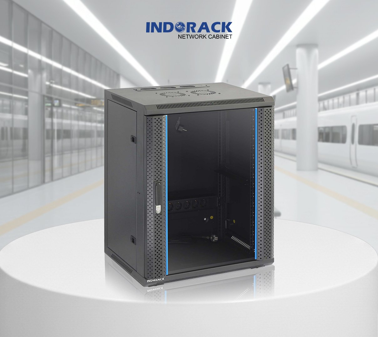 wallmount-rack-indorack-15u-19-inch-depth-450mm-single-glass-door-wir4515s-gambar-1