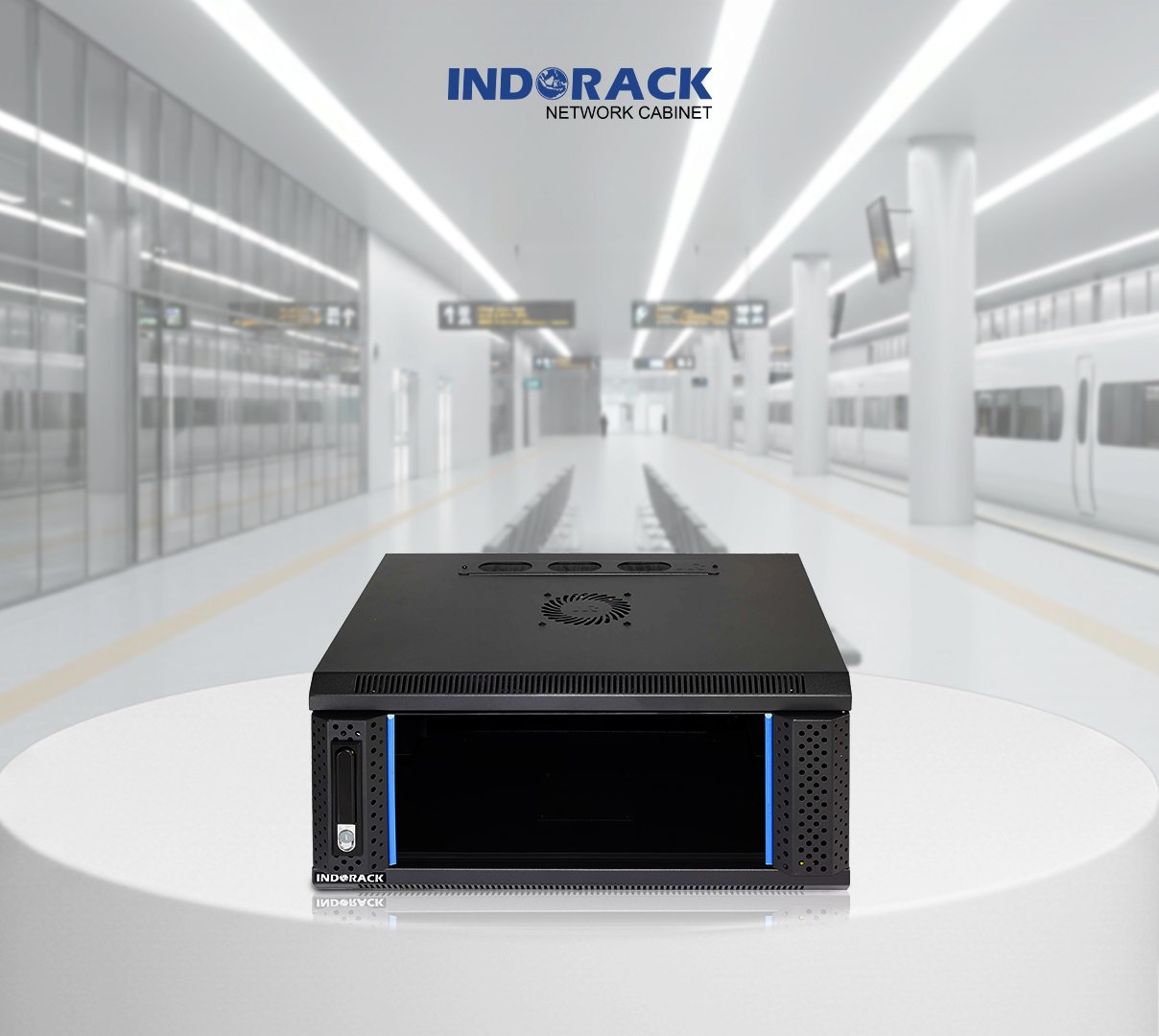 wallmount-rack-indorack-4u-19-inch-depth-450mm-single-glass-door-wir4504s-gambar-0