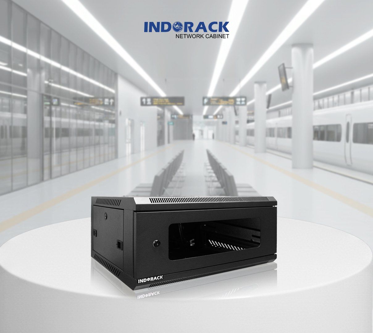 wallmount-rack-indorack-4u-19-inch-depth-500mm-single-glass-door-wr5004s-gambar-0