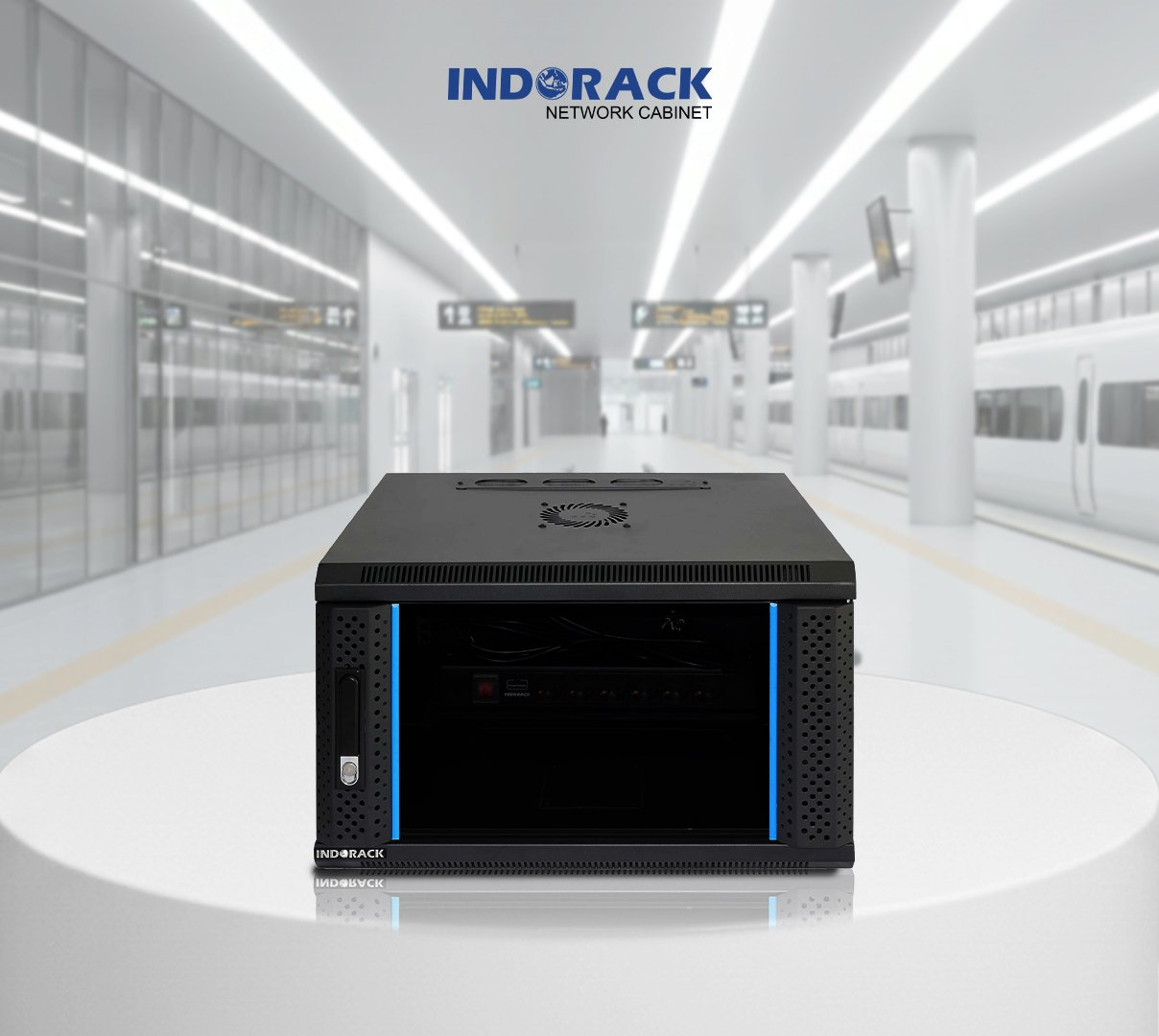 wallmount-rack-indorack-6u-19-inch-depth-450mm-single-glass-door-wir4506s-gambar-0