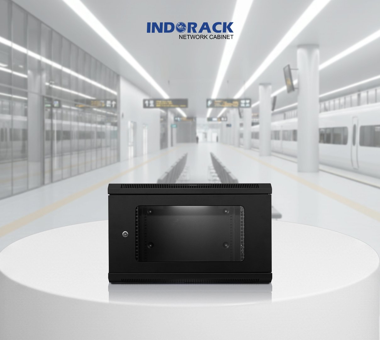 wallmount-rack-indorack-6u-19-inch-depth-500mm-single-glass-door-wr5006s-gambar-0