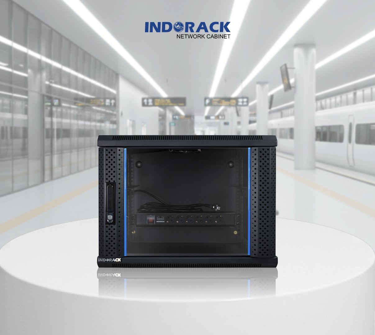 wallmount-rack-indorack-8u-19-inch-depth-450mm-single-glass-door-wir4508s-gambar-0