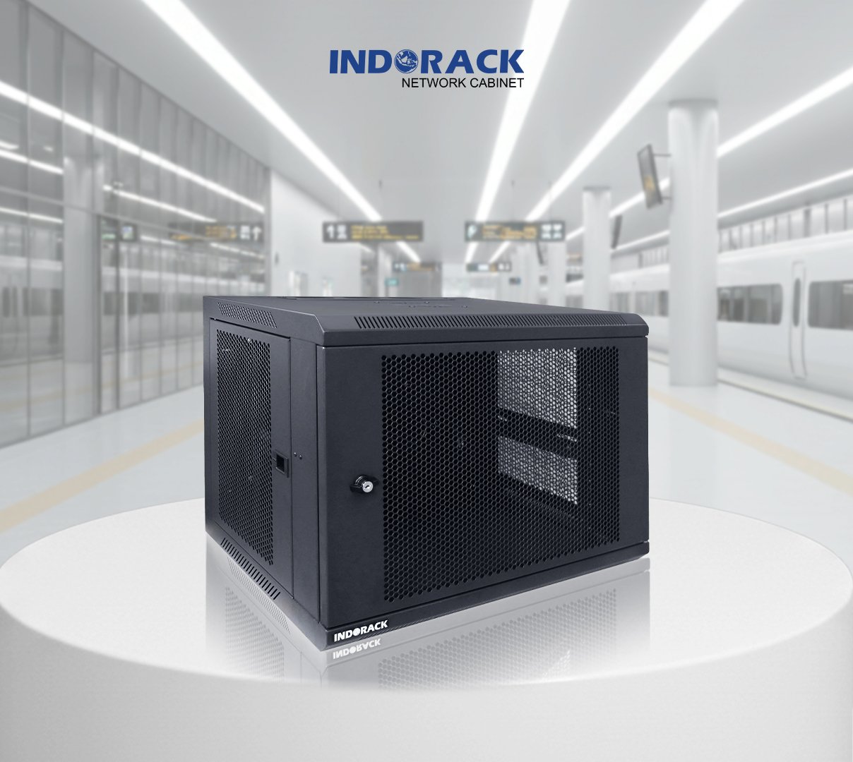wallmount-rack-indorack-8u-19-inch-depth-450mm-single-perforated-door-wip4508s-gambar-0